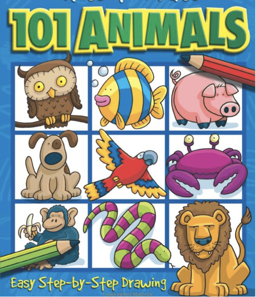 Picture of animal coloring book for kids